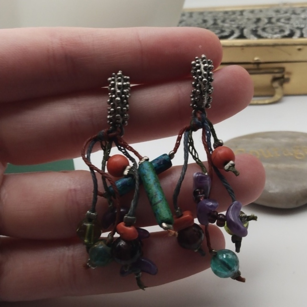 Handmade native earrings E249